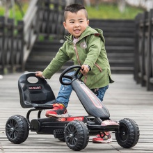儿童卡丁车四轮脚踏健身车小孩脚蹬充气轮可坐男女宝宝玩具自行车