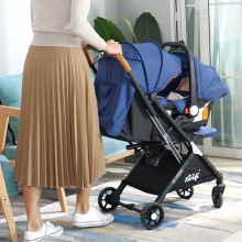 轻便新生婴儿推车折叠可躺可坐简易车载提篮式安全座椅四三合一体