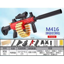 玩具突击仿真冲锋步枪加特林儿童软弹枪m416电动连发手自一体男孩