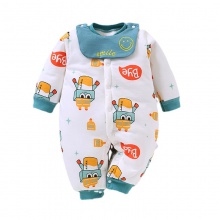 婴儿连体衣秋冬棉质保暖夹棉男女宝宝哈衣爬服新生儿衣服童装