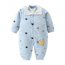 婴儿连体衣秋冬棉质保暖夹棉男女宝宝哈衣爬服新生儿衣服童装