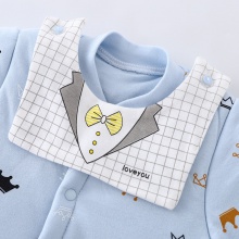 婴儿连体衣秋冬棉质保暖夹棉男女宝宝哈衣爬服新生儿衣服童装