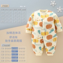 婴儿连体衣秋冬棉质保暖夹棉男女宝宝哈衣爬服新生儿衣服童装