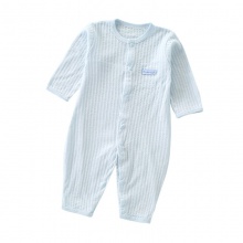 婴儿连体衣夏棉质新款长袖哈衣爬服宝宝婴童衣服九分袖儿童 空调服