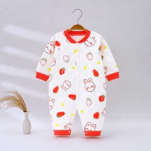 保暖宝宝爬服春秋无骨棉新生儿衣服哈衣薄棉婴儿连体衣