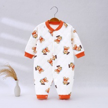 保暖宝宝爬服春秋无骨棉新生儿衣服哈衣薄棉婴儿连体衣