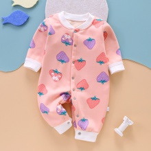 牛奶丝加绒婴儿连体衣秋冬哈衣宝宝服新生儿衣服爬服