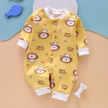 牛奶丝加绒婴儿连体衣秋冬哈衣宝宝服新生儿衣服爬服