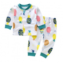 婴儿服装秋棉质内衣套装保暖棉质两用裆秋衣秋裤宝宝衣服