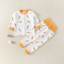 婴儿服装秋棉质内衣套装保暖棉质两用裆秋衣秋裤宝宝衣服