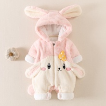 婴儿衣服冬装女宝宝冬季外出服公主一周岁可爱加绒加厚连体衣冬季