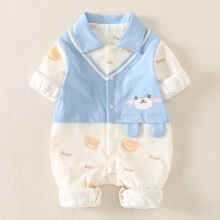 新生婴儿儿衣服春装外套男宝宝超萌爬爬服哈衣春季外出连体衣春秋