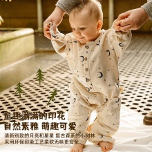 北欧风纯棉连体衣宝宝春秋哈衣外出儿童男女衣服爬爬服IN S网红