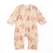 2023新款婴幼儿连体衣夏季宝宝哈衣爬爬服竹棉长袖衣服薄 款空调服