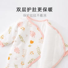 新生婴儿连体衣儿童秋冬季纯棉无骨哈衣服初生睡衣男女宝宝爬服春