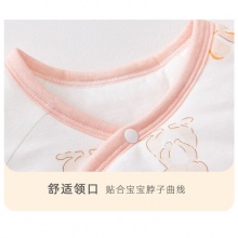新生婴儿连体衣儿童秋冬季纯棉无骨哈衣服初生睡衣男女宝宝爬服春