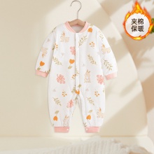 新生婴儿连体衣儿童秋冬季纯棉无骨哈衣服初生睡衣男女宝宝爬服春