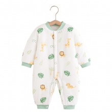 新生婴儿儿衣服春秋冬装宝宝连体衣纯棉保暖睡衣夹薄棉包屁衣哈衣