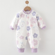 婴儿衣服加厚夹棉40g秋冬季款男女宝宝新生儿连体衣初生爬 服睡衣