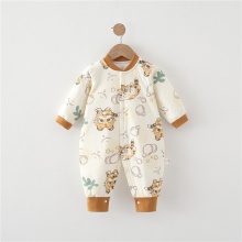 婴儿衣服加厚夹棉40g秋冬季款男女宝宝新生儿连体衣初生爬 服睡衣