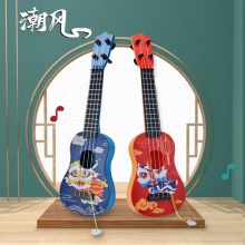 抖音爆款儿童尤克里里玩具吉他国潮风醒狮吉他早教幼儿园乐器玩具