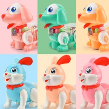 新款抖音电动走路音乐发光跳跳小兔子儿童万向会叫狗狗玩具