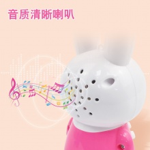 新款迷你小兔子多功能故事机灯光音乐儿童早教益智玩具学习机