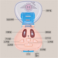 猪小八遥控智能儿童手表喷雾电动小车智能跟随玩具猪猪喷雾遥感车