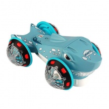 特技鲨鱼玩具车可充电动360°行走万向旋转灯光音乐网红儿童玩具