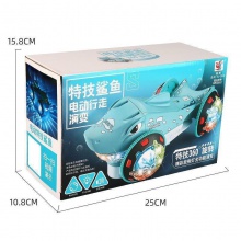 特技鲨鱼玩具车可充电动360°行走万向旋转灯光音乐网红儿童玩具