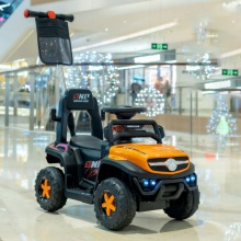 儿童电动车四轮遥控车带手推杆四轮汽车充电男女宝宝可坐人玩具车