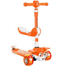 小松鼠滑板车儿童1-3-6-12岁小孩宝宝女踏板滑滑车灯光音乐免安装