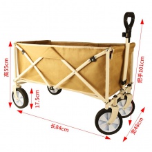 轻便露营推车营地拖车户外折叠小推车钓鱼野营手拉车野餐车桌板