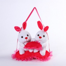 小兔子组合 公仔毛绒玩具 可爱玩偶生日礼物 毛绒兔子玩具