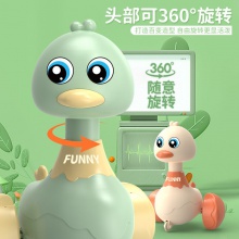 玩具摆摊货源网红小鸭子儿童按压玩具车男孩三岁弹跳卡通动物