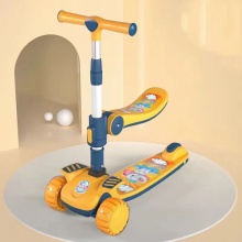 3合1发光二极管轻音乐踢迷你平衡滑板车，带座椅/婴儿踢滑板车