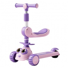 滑板车儿童1-3-6-12岁三合一小宝宝可坐可滑男孩女宝公主款溜溜车