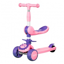 儿童滑板车1-2-3-4-6-8岁可坐可滑三合一男女宝宝滑行车可折叠