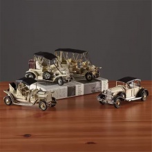 复古怀旧老式汽车老爷车模型摆件家居桌面客厅酒柜装饰品小工艺品
