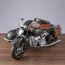 复古怀旧摆件挎斗三轮摩托车模型文艺家居客厅玄关摆设橱窗装饰