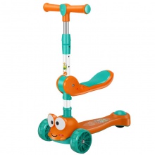 新款儿童滑板车三合一折叠闪光轮音乐灯光可坐滑滑车儿童滑滑车