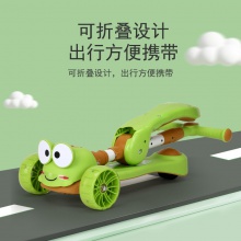 新款儿童滑板车三合一折叠闪光轮音乐灯光可坐滑滑车儿童滑滑车