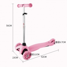 男女童三轮PU闪光轮滑行车1-3-6岁宝宝儿童滑板车scooter