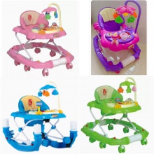 婴儿车男孩女孩学步车新生bb宝宝走路车幼儿带音乐起步车新款
