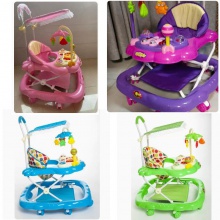 婴儿车男孩女孩学步车新生bb宝宝走路车幼儿带音乐起步车新款
