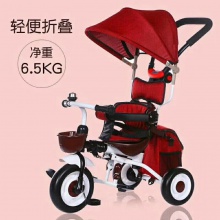 新款折叠儿童三轮脚踏车免充气1-3-4-5岁手推车新款童车