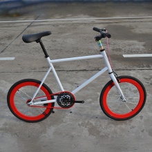 厂家供应高碳钢20寸死飞车迷你活飞倒刹40刀死飞自行车自行车