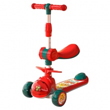 厂家直供儿童滑板车米高可坐三合一2到8岁宝宝闪光轮折叠代步车