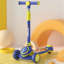 儿童滑板车三合一三轮闪光音乐溜溜车可坐可滑可推踏板宝宝滑板车