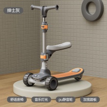新款儿童滑板车1-12男女孩溜溜车可坐可骑三合一滑板车
